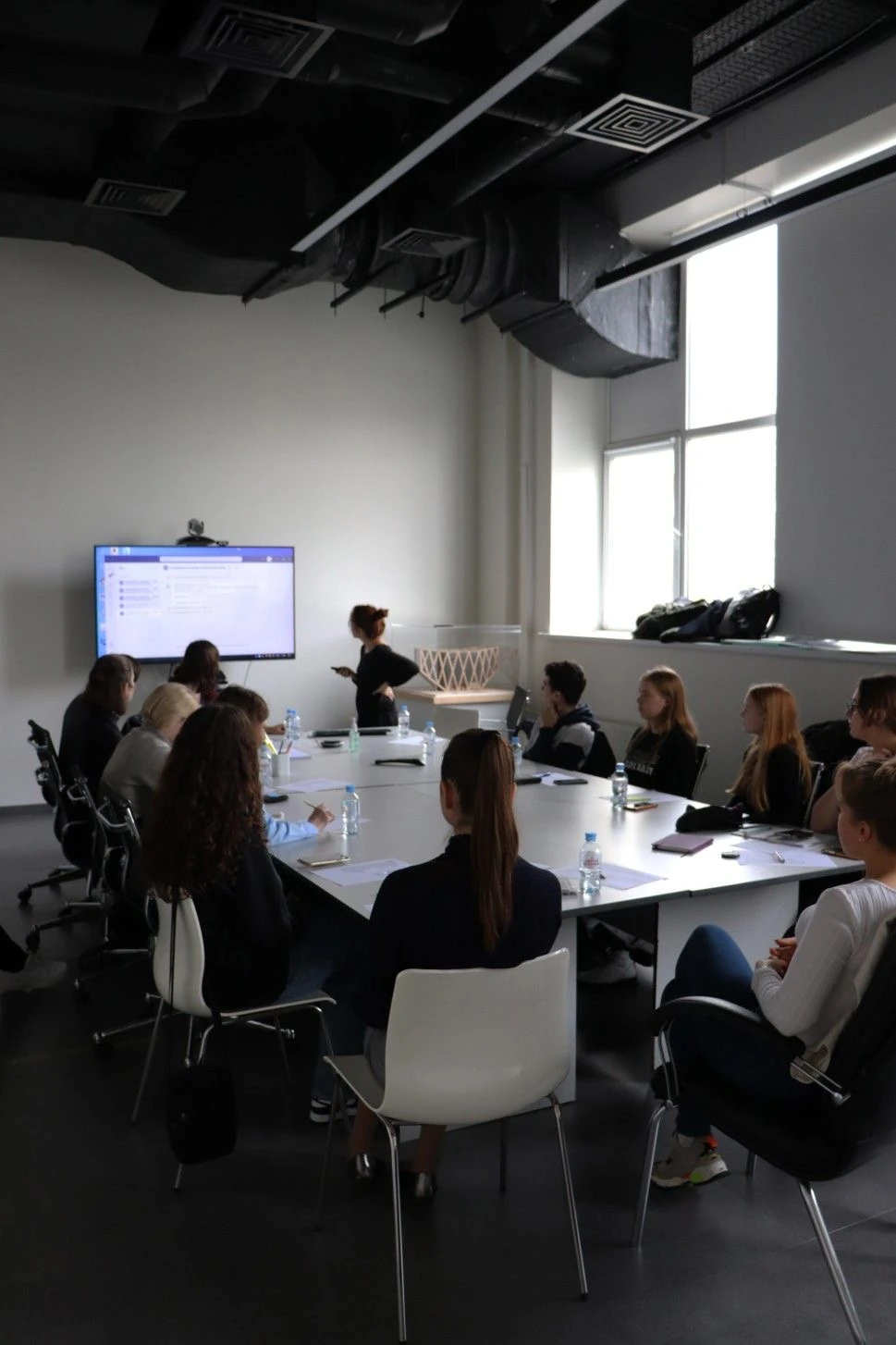 Trained talent working in professional environment